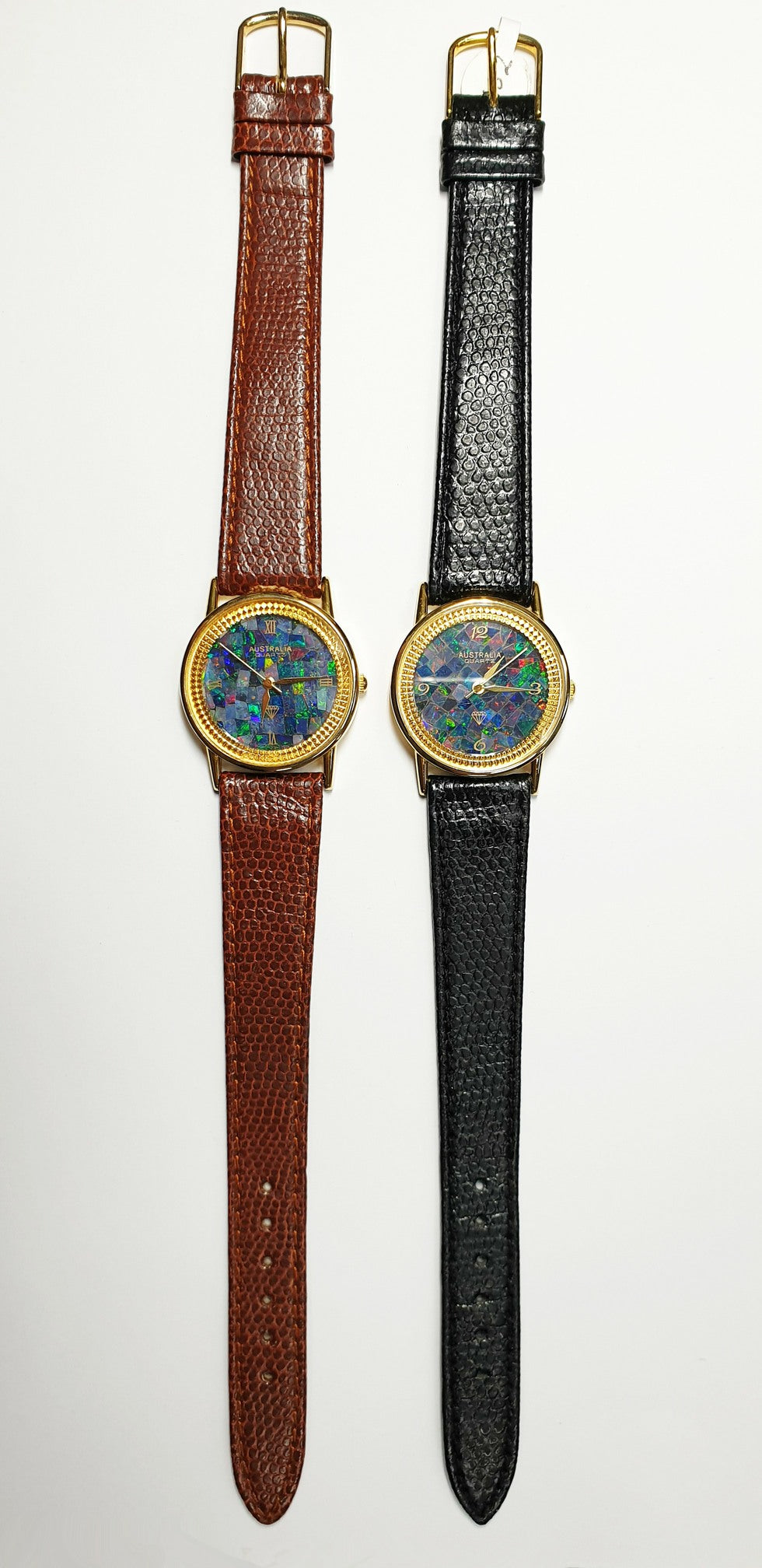 03652.0 - Australia brand opal watch with black or brown leather strap