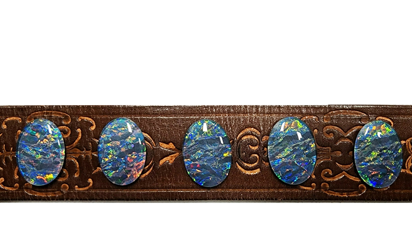 52022 - A Unique Set of 10 Matching 30x22 mm Oval Australian Opal Triplets
