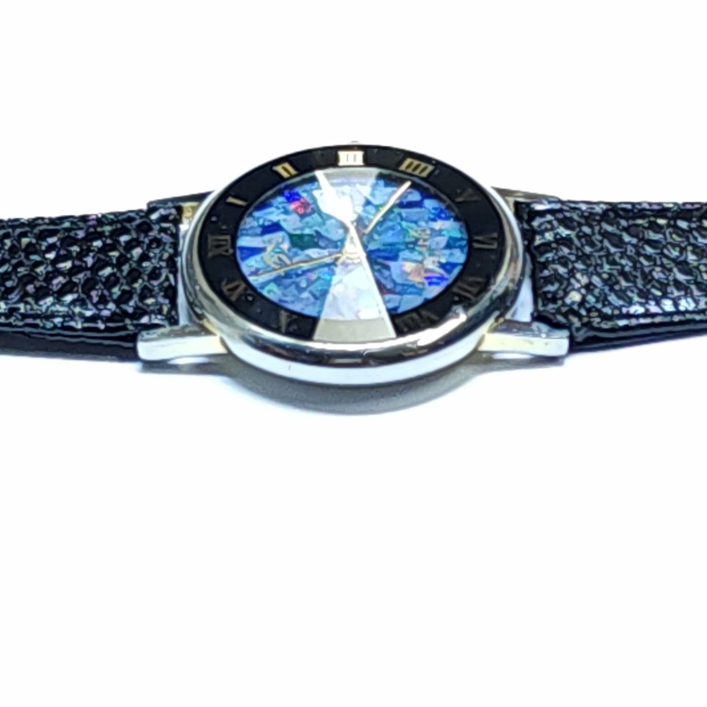 10809.0 - Gents "Eagle" Opal Watch with faceted pyramid glass
