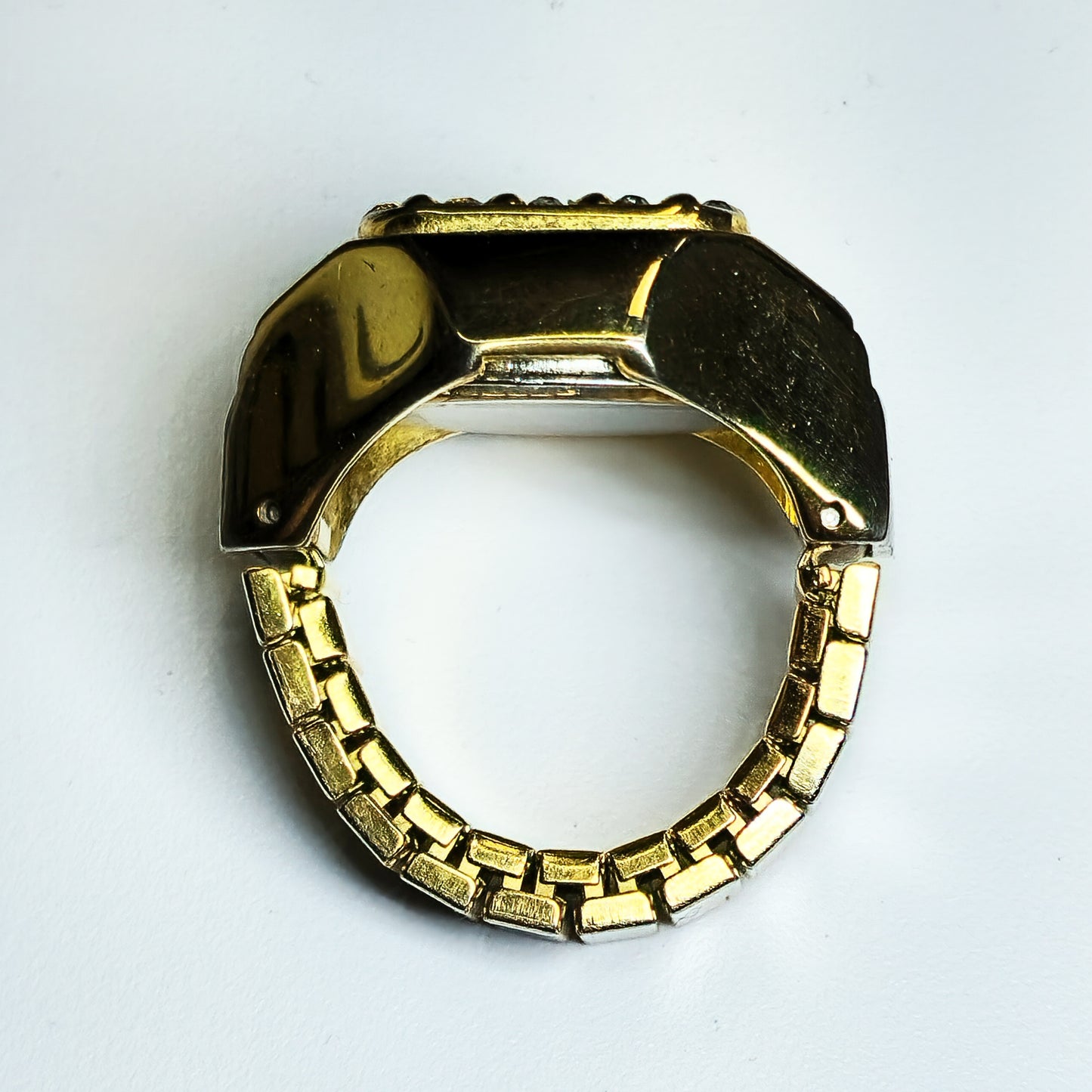 54457.0 - Gold Plated "Eagle" Opal Ring Watch used