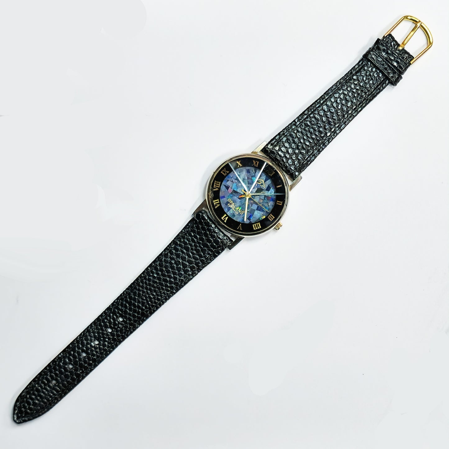 10809.0 - Gents "Eagle" Opal Watch with faceted pyramid glass