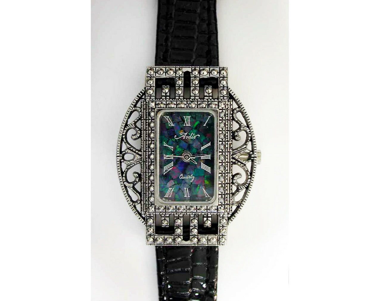 03622.0 - "Ardis" Ladies Opal Watch with Natural Australian Opal The case is 36mm long and 30mm wide Water resistant Citizen Quartz Movement