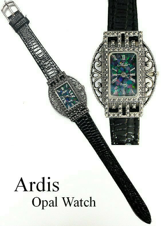 03622.0 - "Ardis" Ladies Opal Watch with Natural Australian Opal The case is 36mm long and 30mm wide Water resistant Citizen Quartz Movement