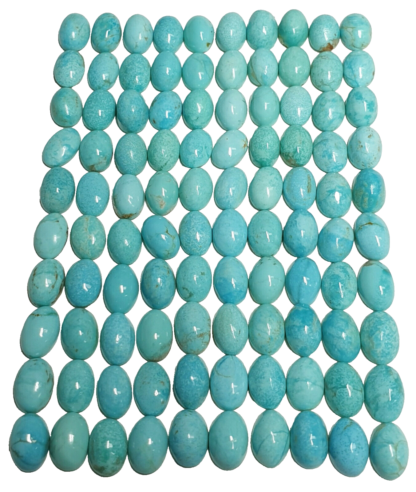 53418 - 25 Natural Australian Turquoise 6x4 mm Oval, First Time Ever For Sale