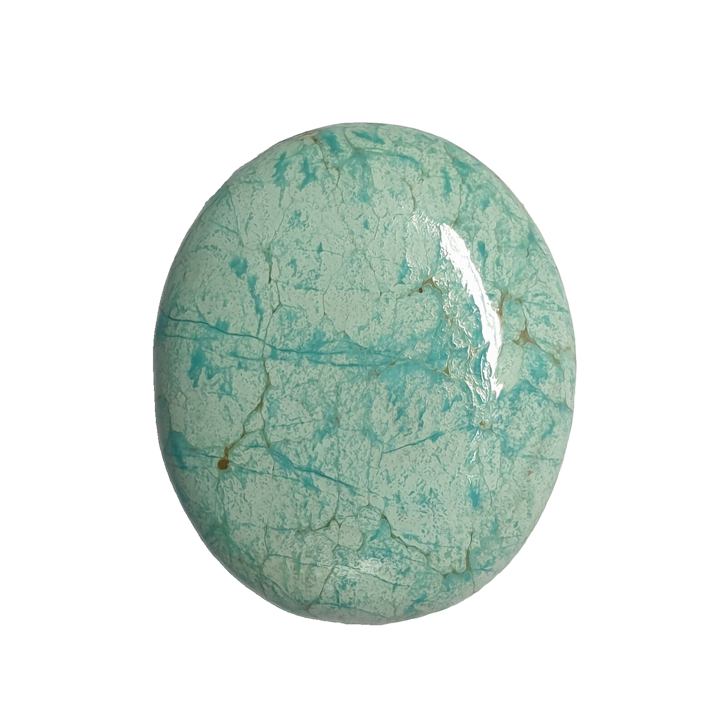 53572 - Rare NATURAL Australian Oval Cabochon Turquoise 27 x 23 mm 23.37 carats