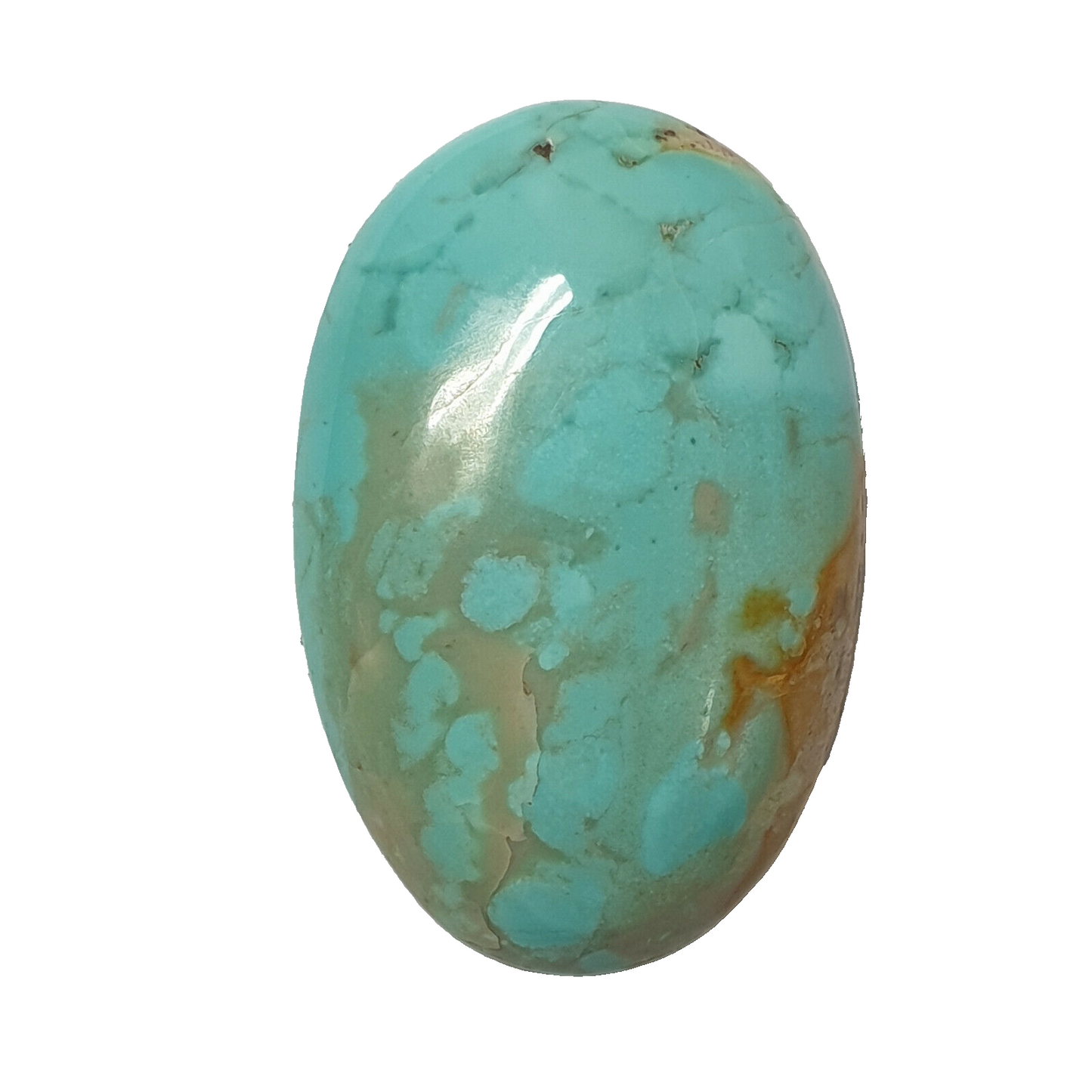 53570 - Very Rare NATURAL Snowflake Australian Turquoise 27.50 x 18.10 mm Oval