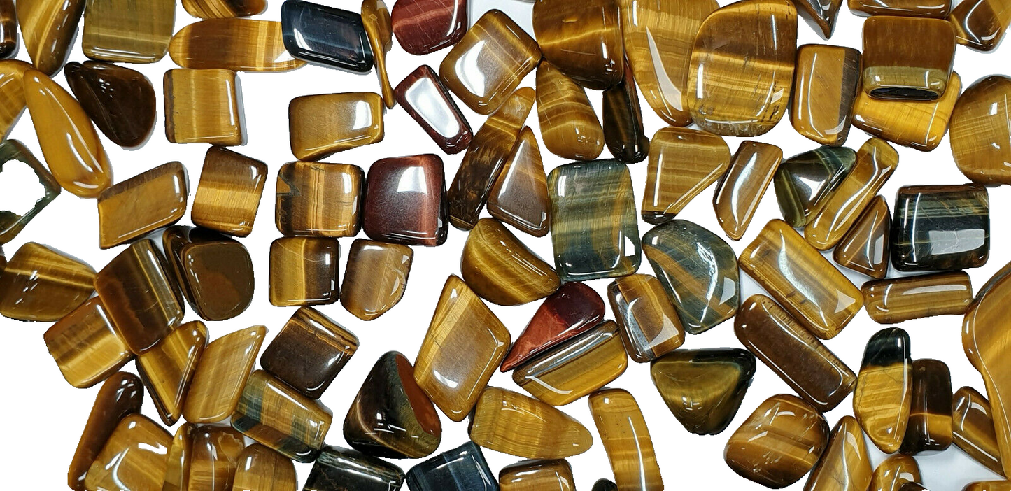 52230 - Tumbled Tiger Eye for sale Highly Polished Yellow and Blue 1.25 Kg
