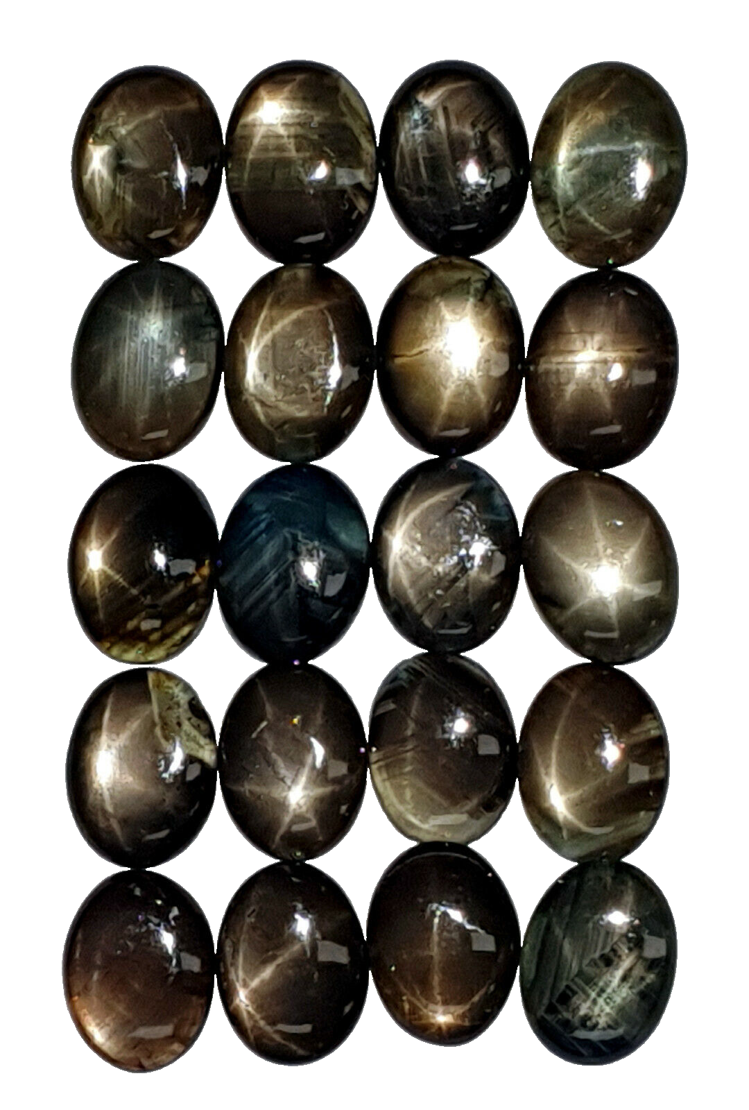 53410 - Wholesale 20 Australian Black Star Sapphires 8x6 mm Oval Cut For Sale