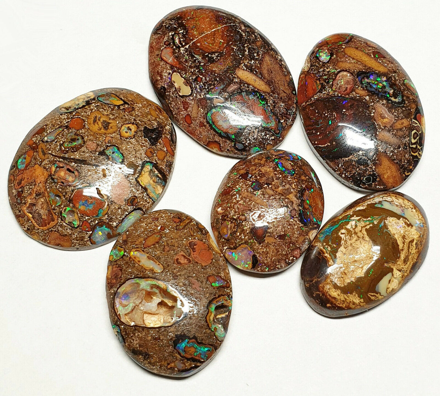 52223 - 6 Very Unusual Australian Peanut Boulder Opal from 1970's Last available