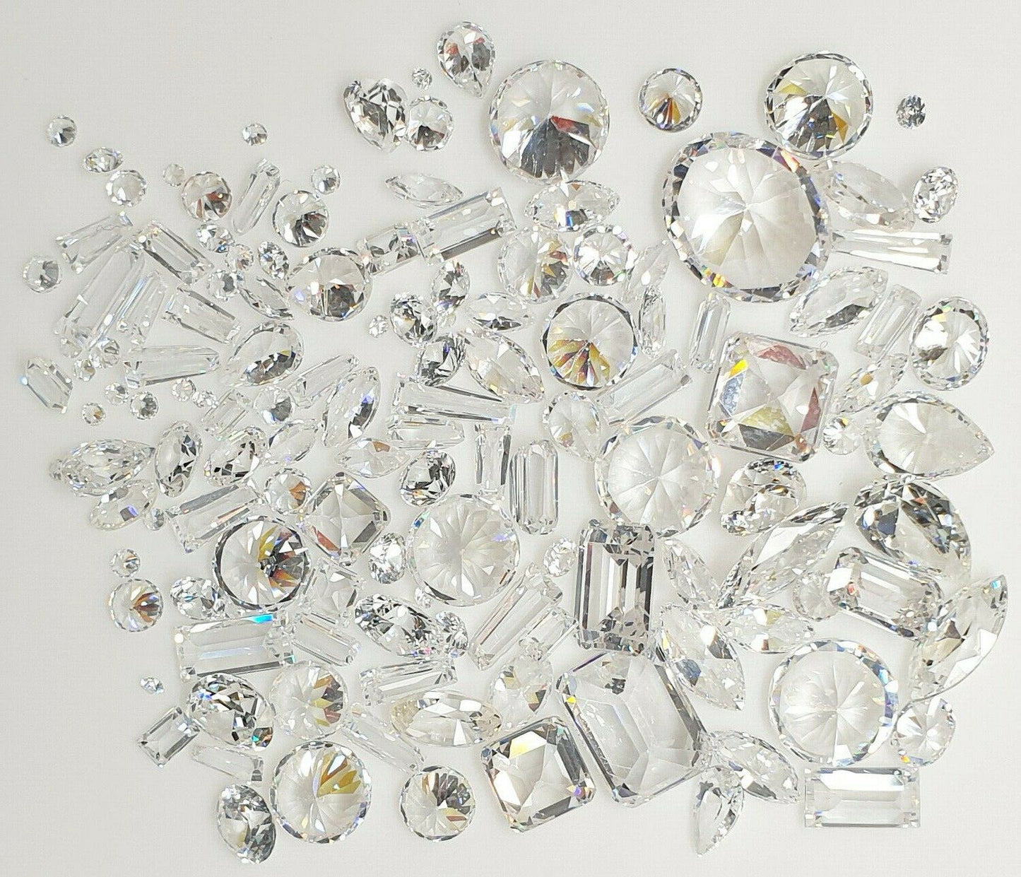 52272 - 125 CZ Replacement stones for setter or workshop Mixed sizes and shapes