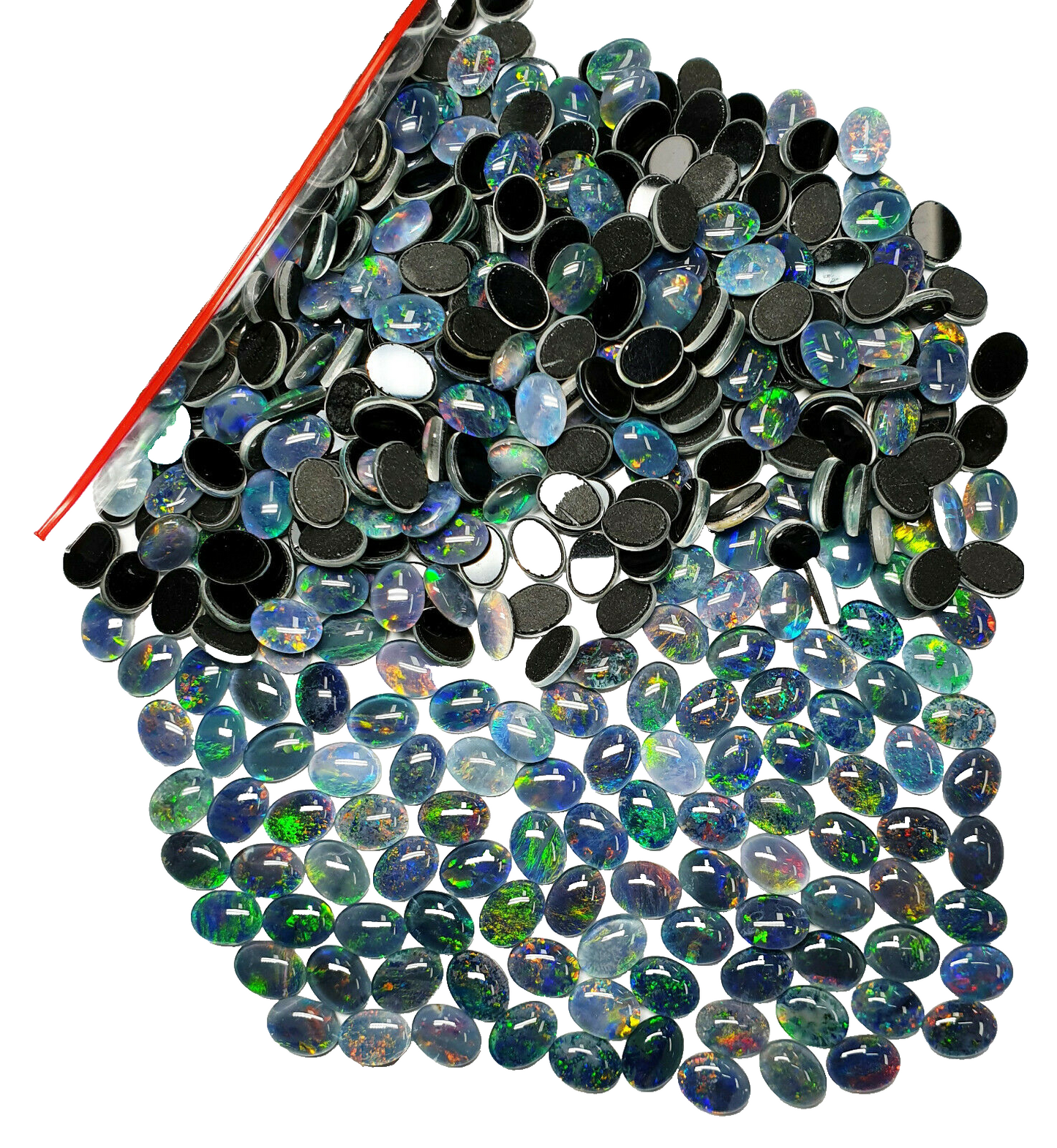 53455 - 100 Australian 8x6 mm Oval Cut Opal Triplet Australian Made Natural Opal