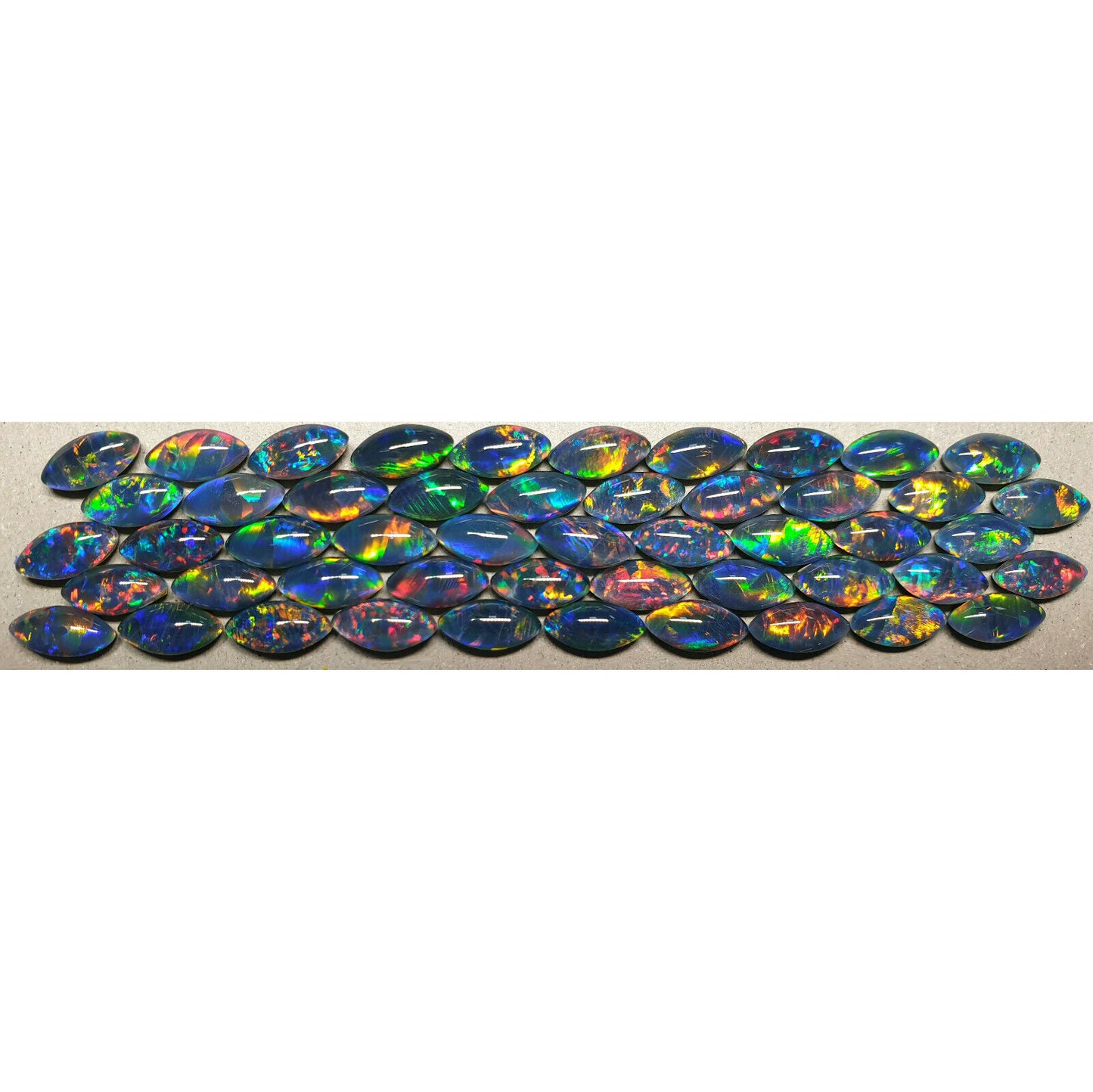 52183.2 - 25 Pieces of 10 x 5 mm Marquise Australian Made Natural Opal Triplets