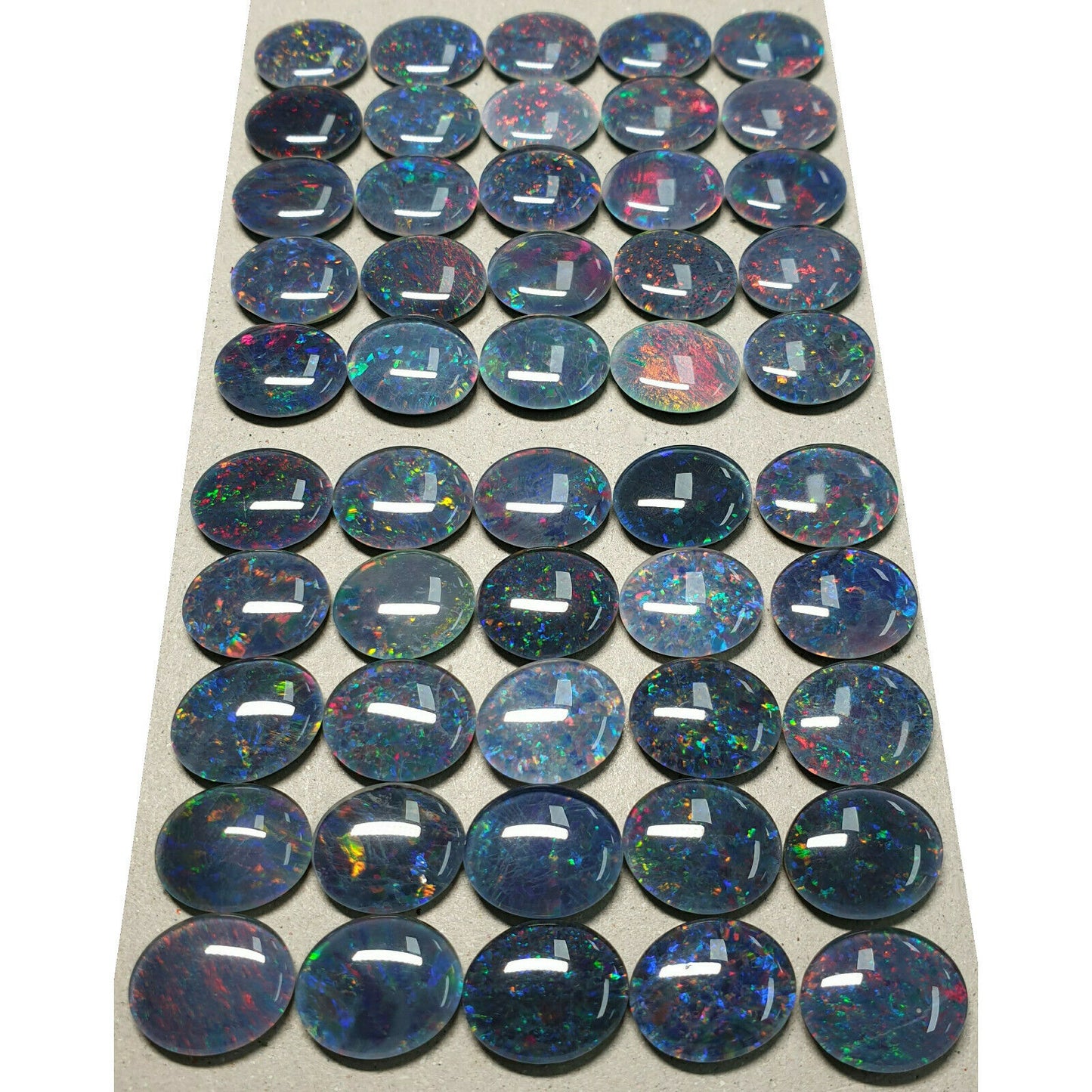 52181 - 25 Pcs 12x10mm Oval Cut Opal Triplets Made in Australia Natural Opal
