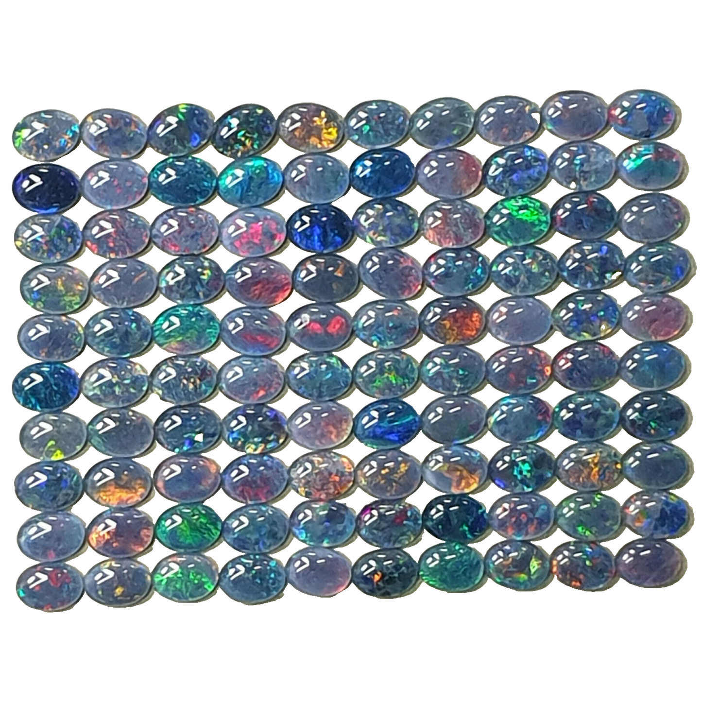 11805.3 - 1600 Pcs 8x6 mm Oval Cut Opal Triplets Australian Made Natural Opal