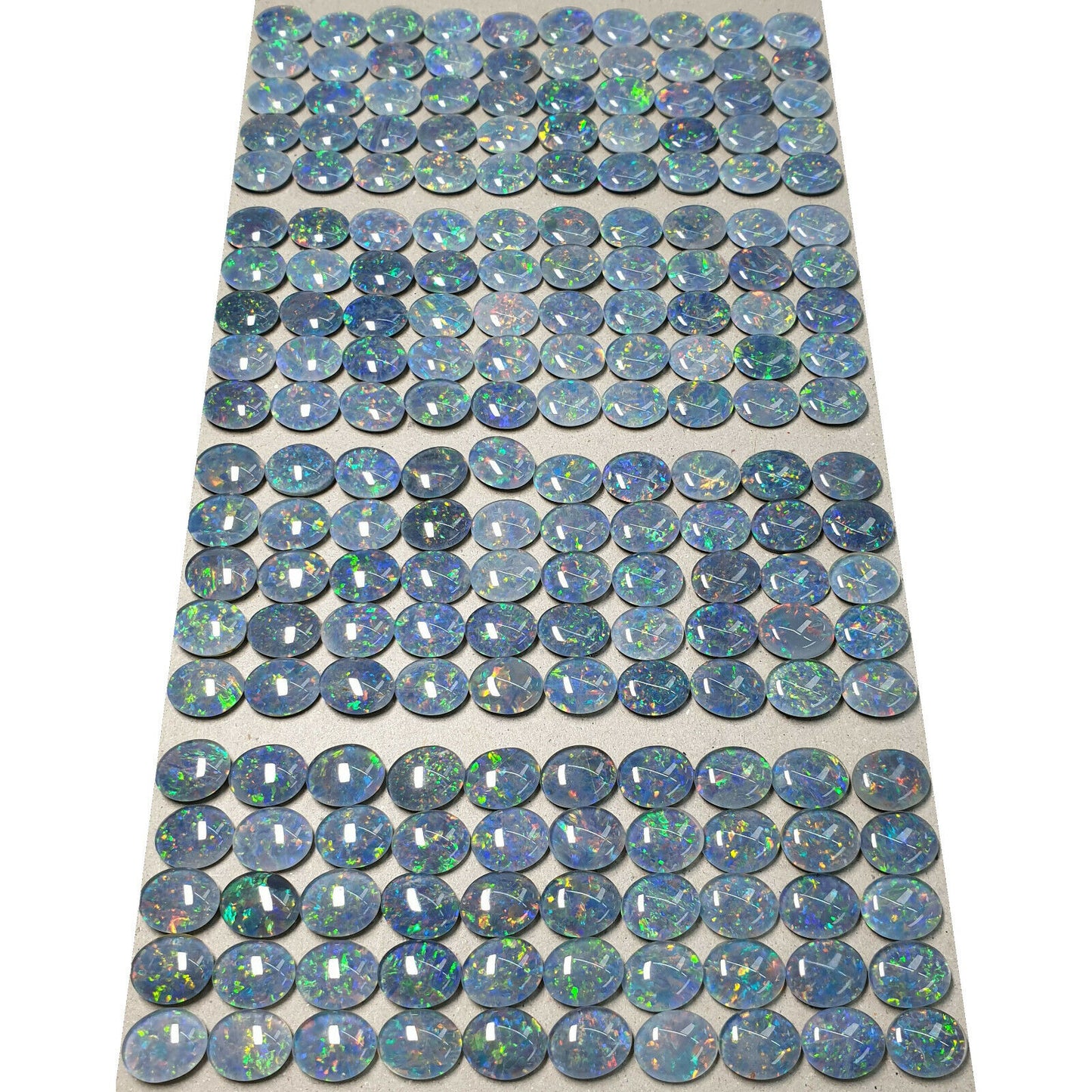 52182 - 50 Pcs 10x8 mm Oval Cut Opal Triplets Made in Australia Natural Opal