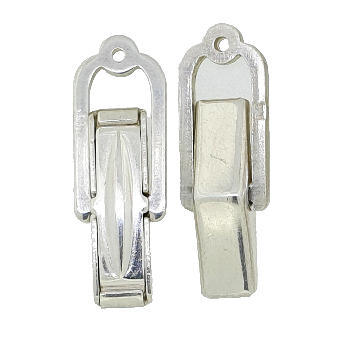 52266.3 - 100 Pairs Sterling Silver Cuff Link Spring Loaded to stay Open /Closed