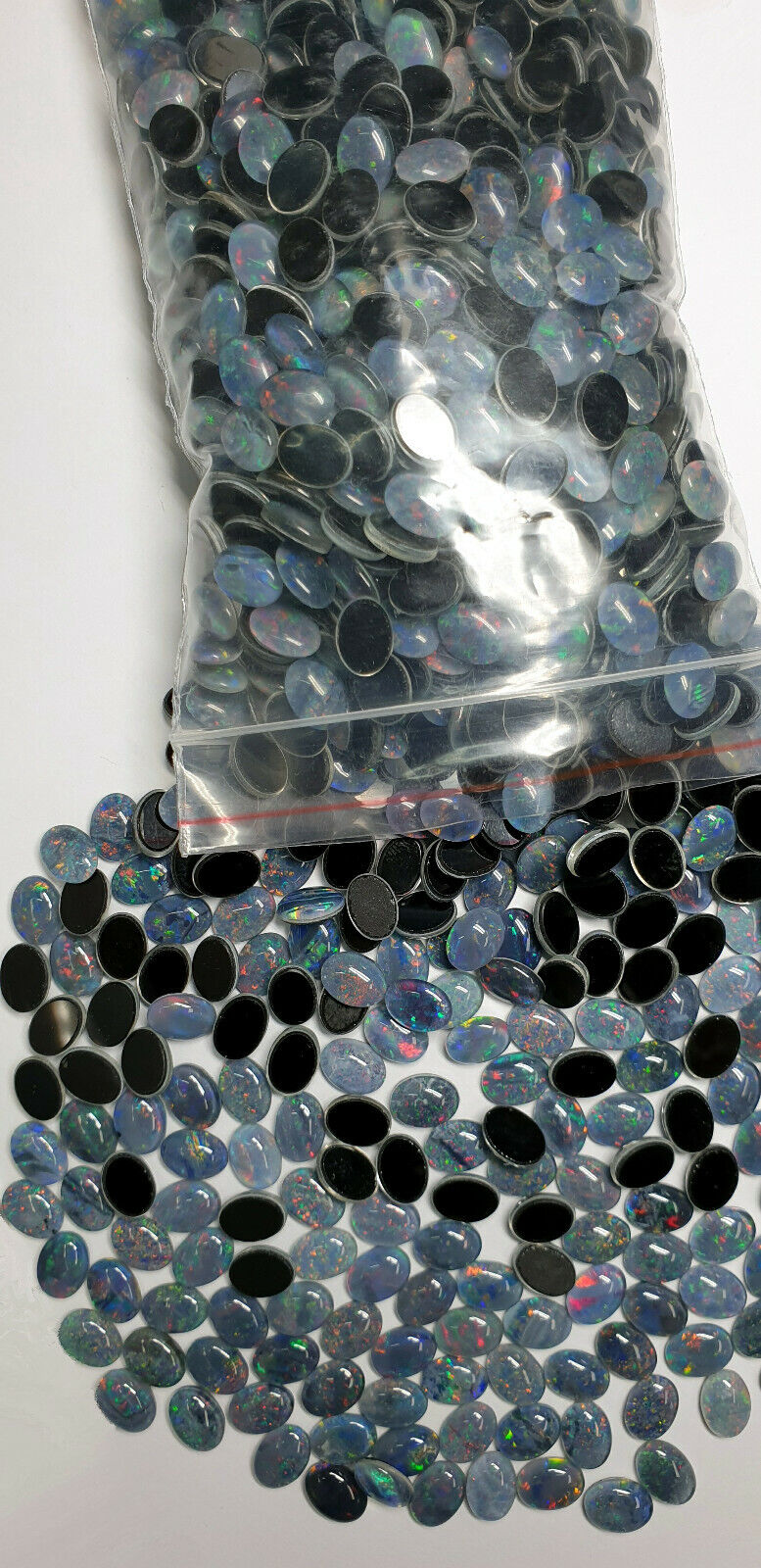 52016 - 300 Opal Triplets 8x6 mm Oval Cut from Natural Central Australian Opal