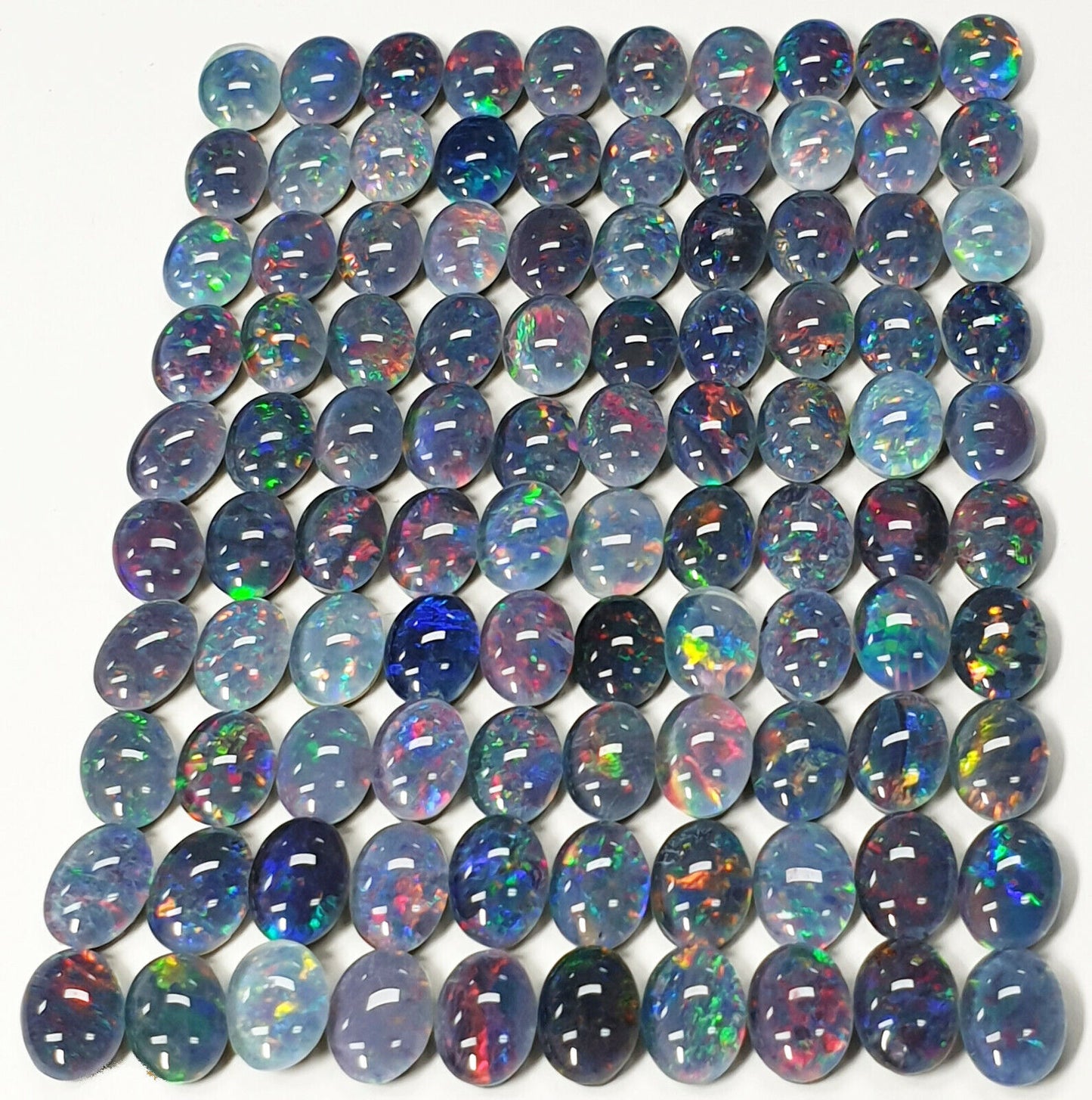 52211 - 100 Pcs 7x5 mm Oval Cut Opal Triplets Made in Australia Natural Opal