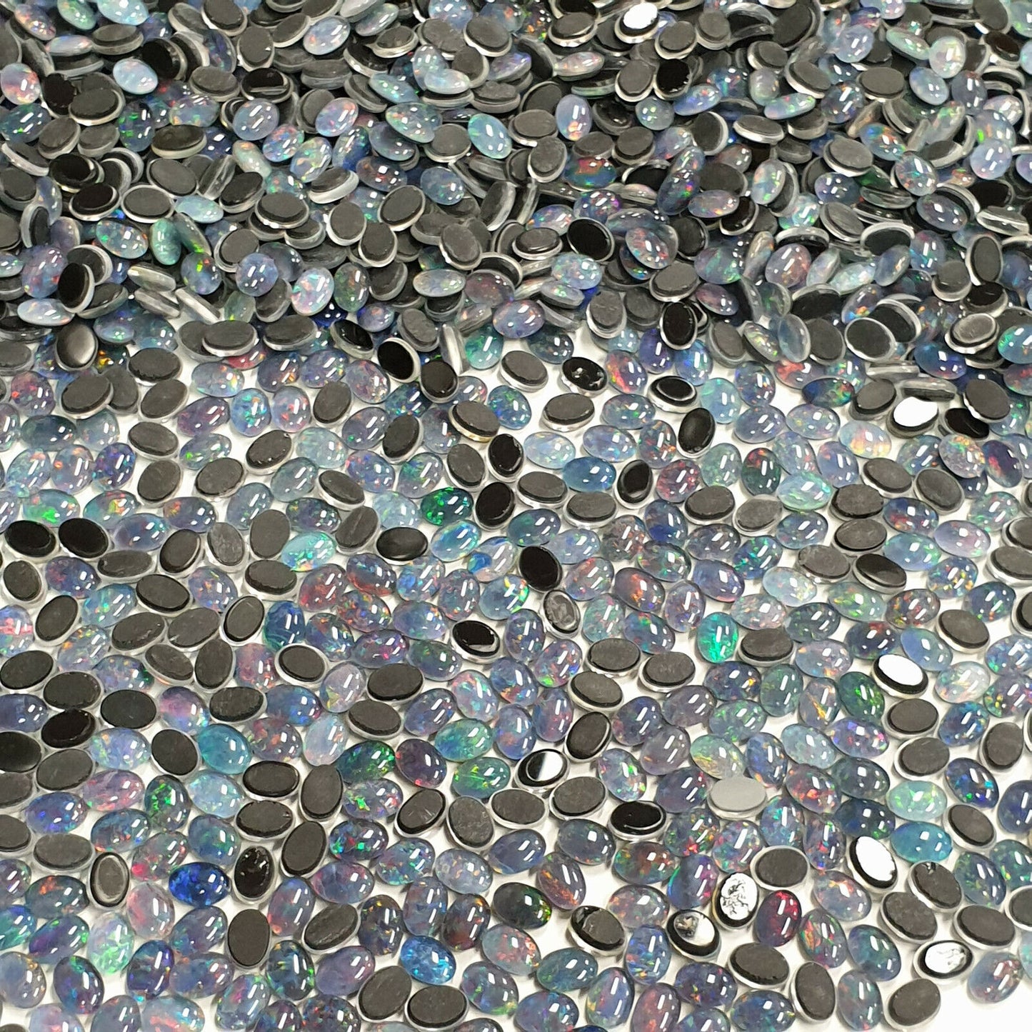 52211 - 100 Pcs 7x5 mm Oval Cut Opal Triplets Made in Australia Natural Opal