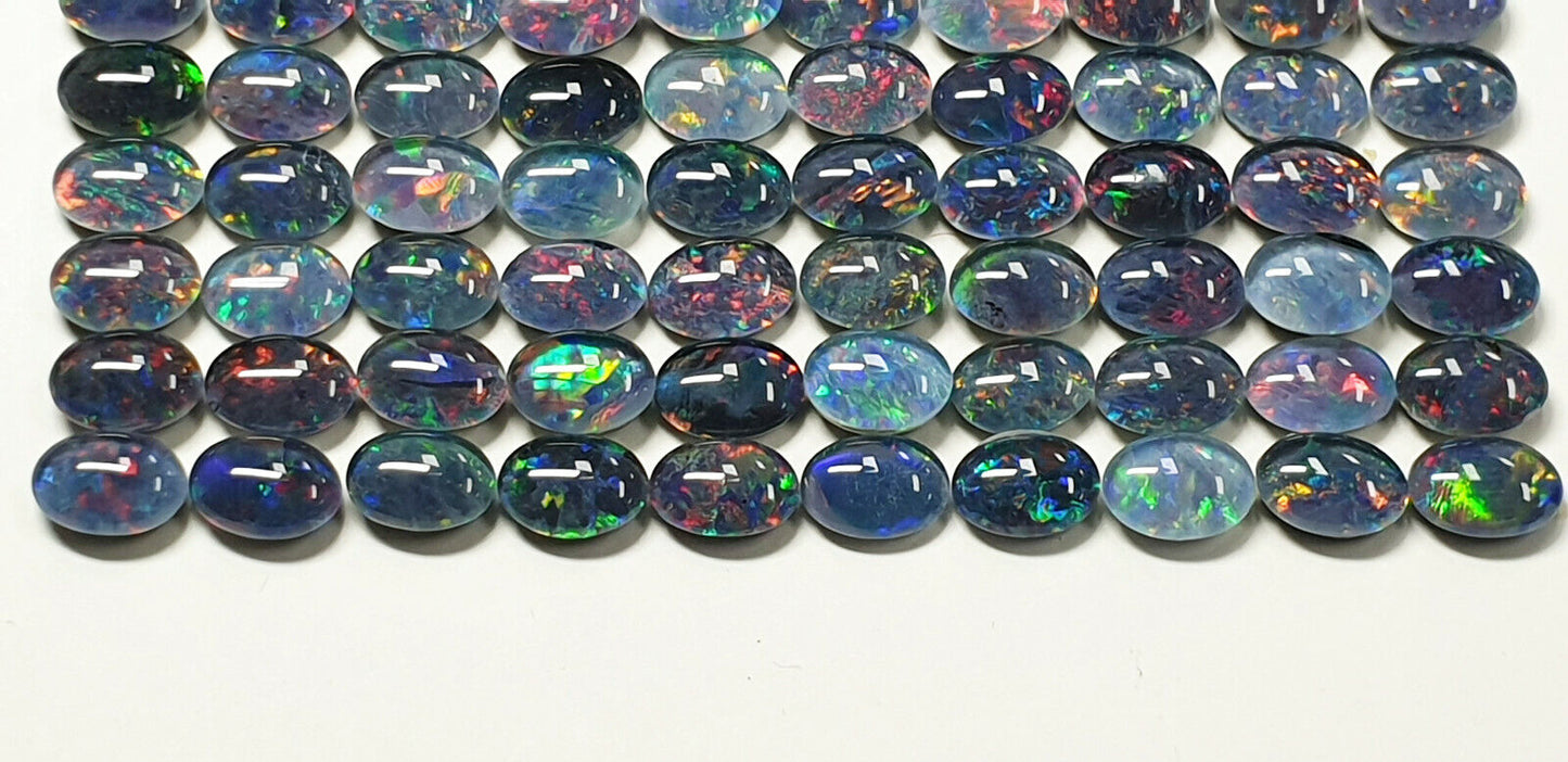 52211 - 100 Pcs 7x5 mm Oval Cut Opal Triplets Made in Australia Natural Opal