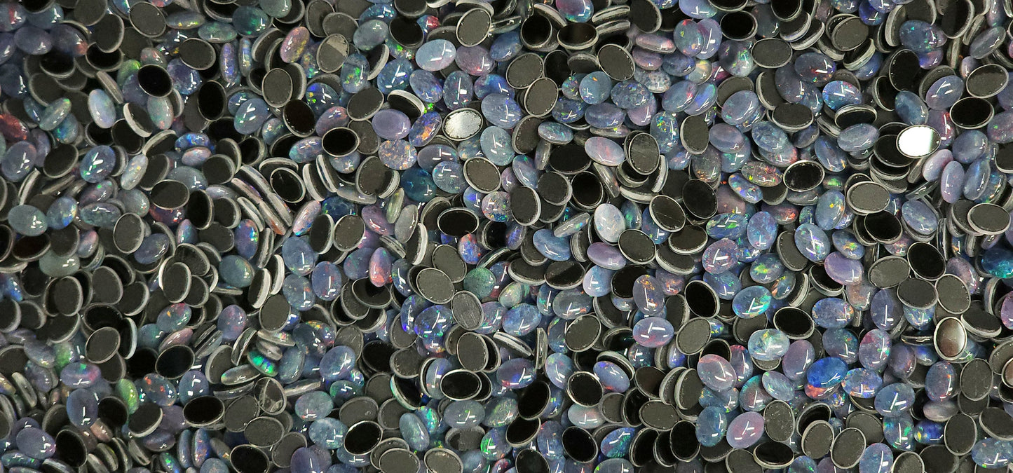 54014.0 - 8x6 mm Oval cut Opal Trillinger Engros kvanta Smykkeprodusenter Kvantumsrabatter Laget av NATURAL Australian Opal