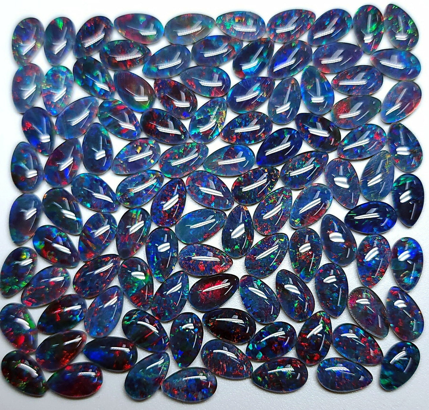 54010.0 - 10x6 mm pæreformede opaltrillinger australsk laget spesielt utvalgt for enkel matching til par for dråpeøreringer eller sett