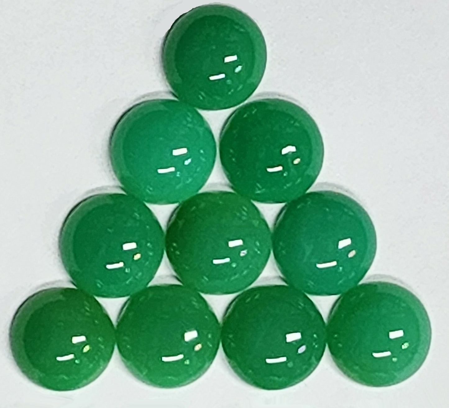 12108.0 - 11 mm Round Cut Chrysoprase Cabochon Light Green or Dark Green Mined at Maryborough Queensland Australia in 1970's Natural NO dye