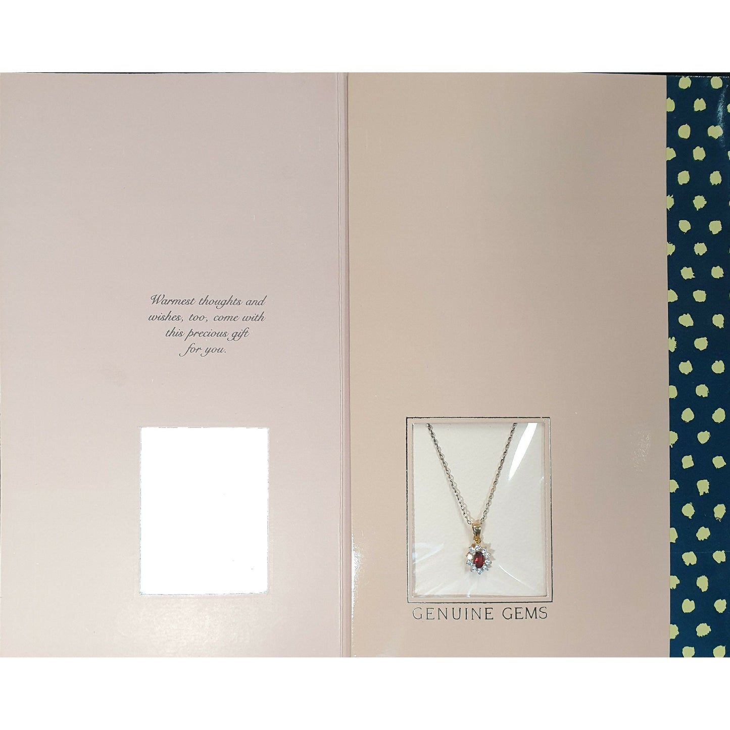 53440.0 - Sterling Silver Gold Plated Pendant with 1 Garnet and 10 Cubic Zirconia on 45cm G/P Sterling Silver Chain packaged in a Gift Card