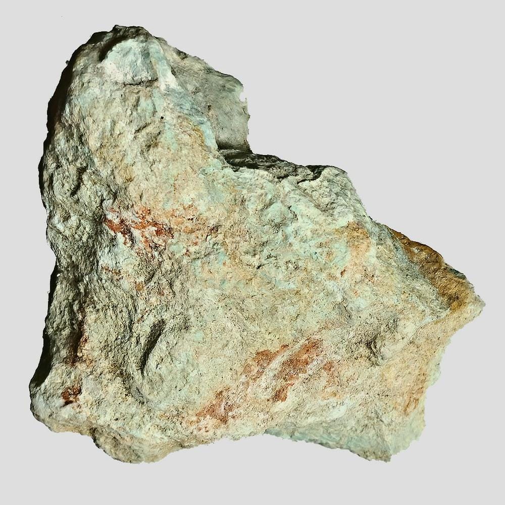 541101.0 - Australian Natural Turquoise (TurqOZ) One rough piece of quite rare non-treated rough weighting about 63 grams or 315 carats