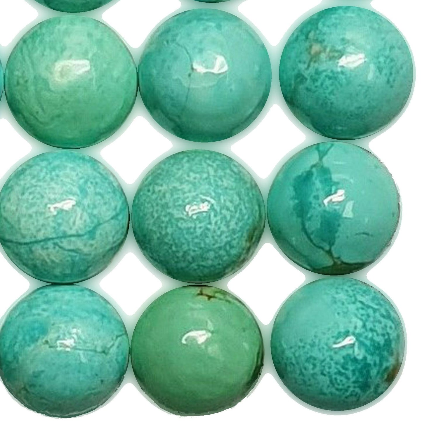 50005.0 - 5 mm Round Cut Australian Turquoise Cabochons for sale at Wholesale Prices Rare Natural Non-Treated Aussie "TurqOZ"