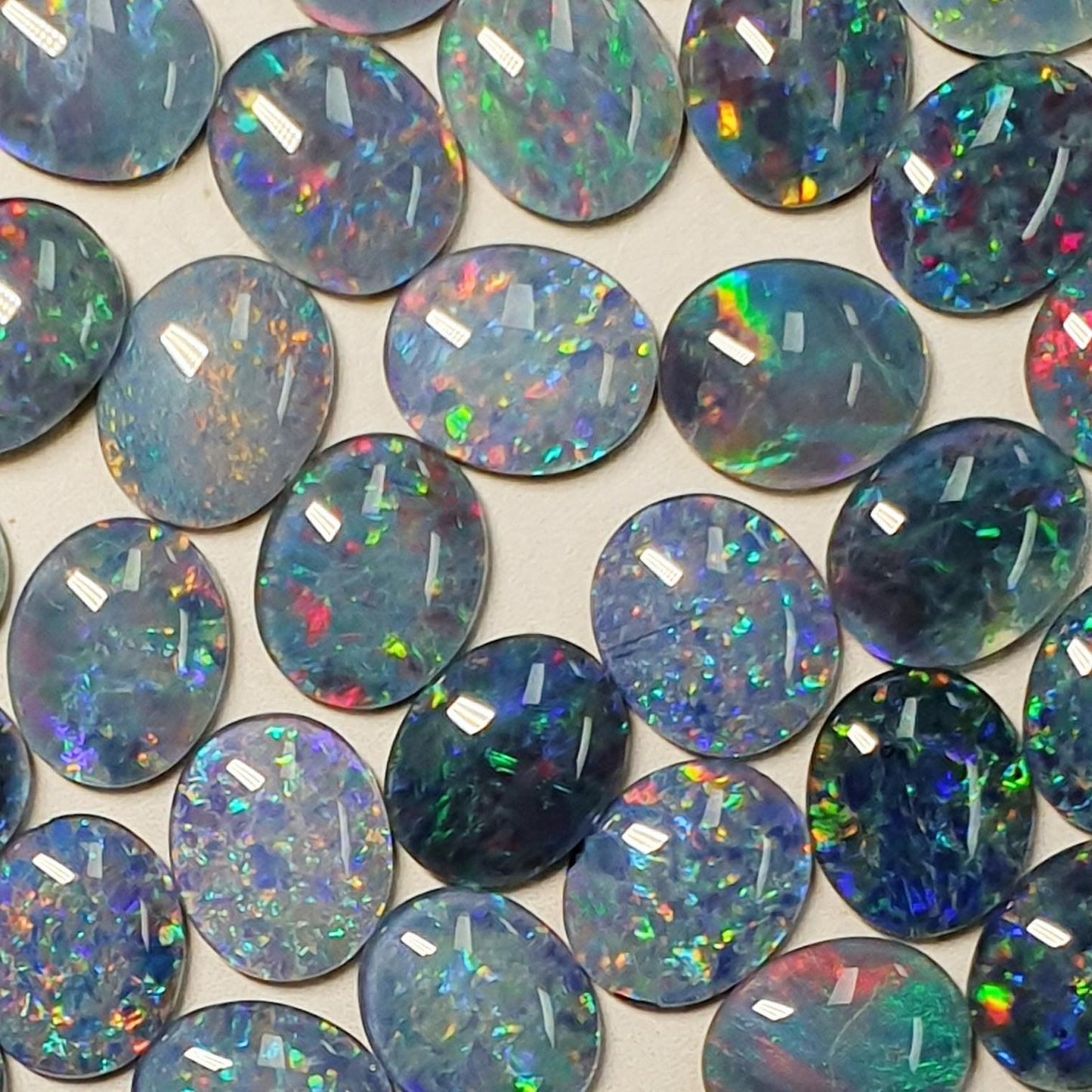 13048.0 - 11x9 mm Oval Cut Australian Made Opal Triplets Made from Natural Australian Opal