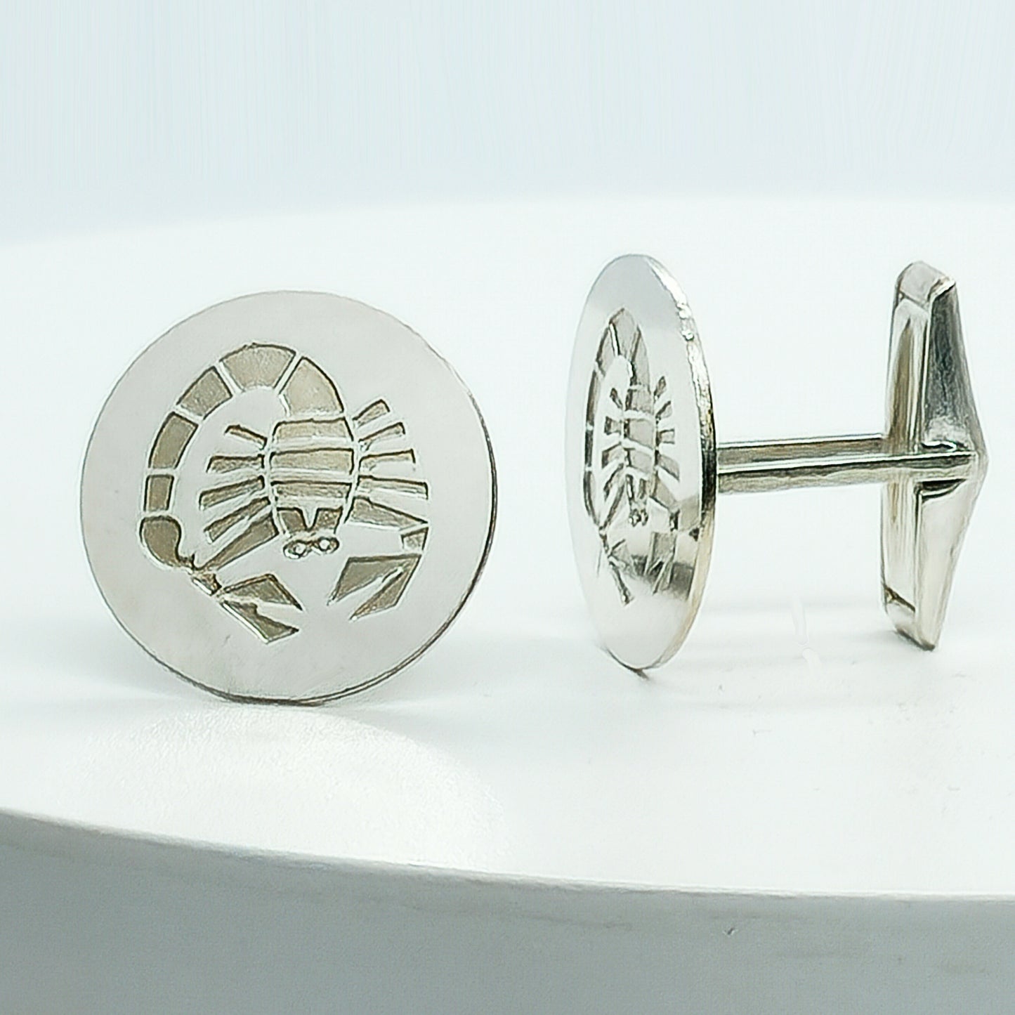 54209.0 - Sterling Silver Zodiac Cuff Links with high quality spring loaded links for firm open/close action supplied in a presentation box