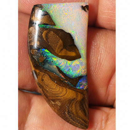 54463. Double Sided Boulder Opal: Tiger Claw Shape, 16 carats