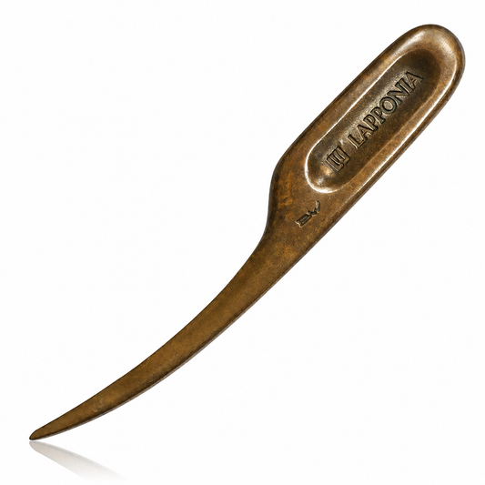 54544.0 - Very Rare Vintage Lapponia Finland bronze letter opener / paper knife, designed by Björn Weckström. Marked LAPPONIA and BW. Finnish modernist design, sculptural bronze form.