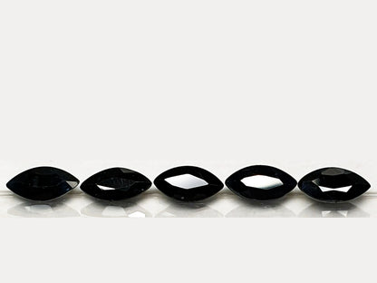 15355.0 - 8x4 mm Marquise or Navette Cut Black Sapphires Black as Onyx or Diamond Wholesale quantities Larger quantities available