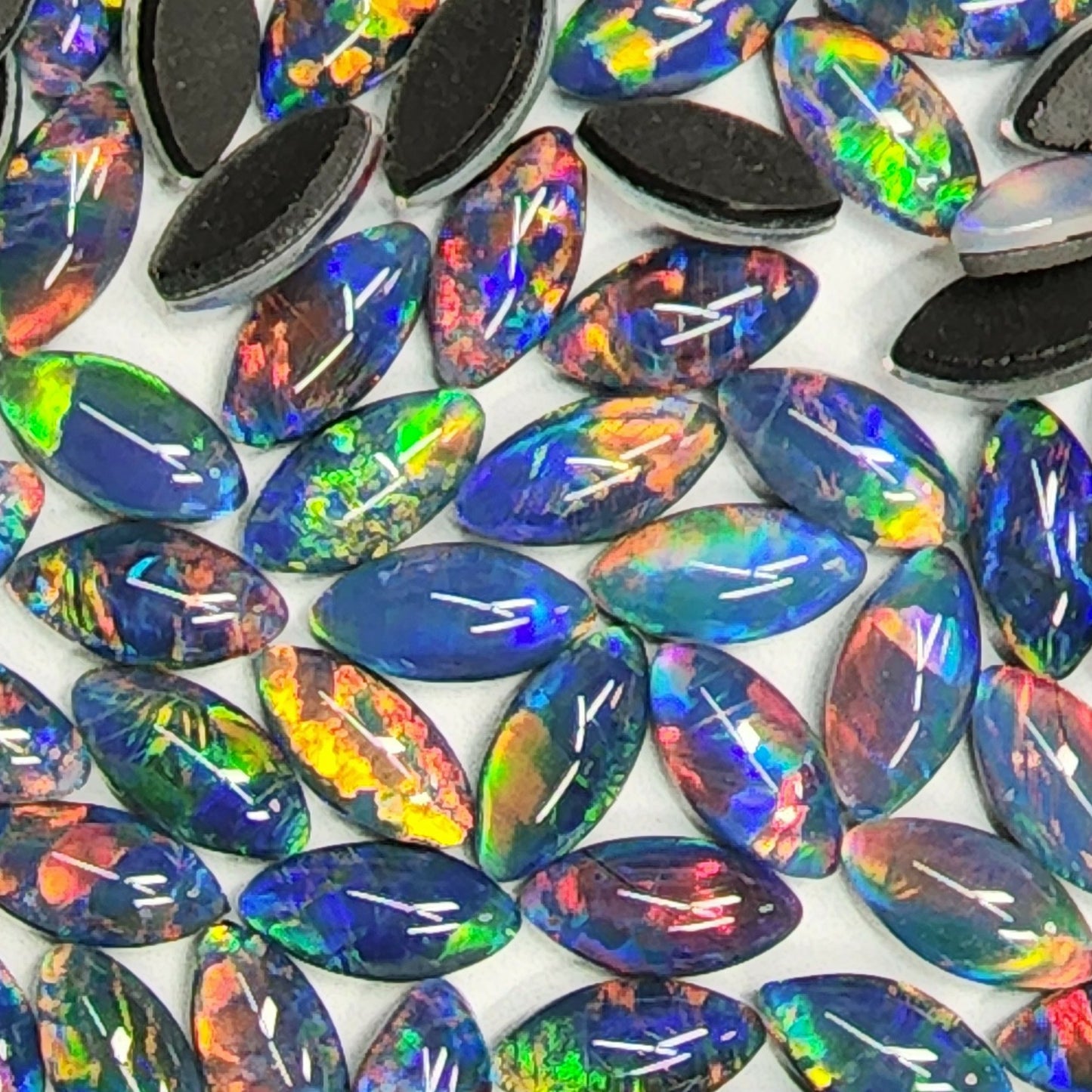13285.0 - 10x5 mm Marquise Navette cut Opal Triplets Made from Australian Opal of Superb Quality Contact us for matching pairs or colours