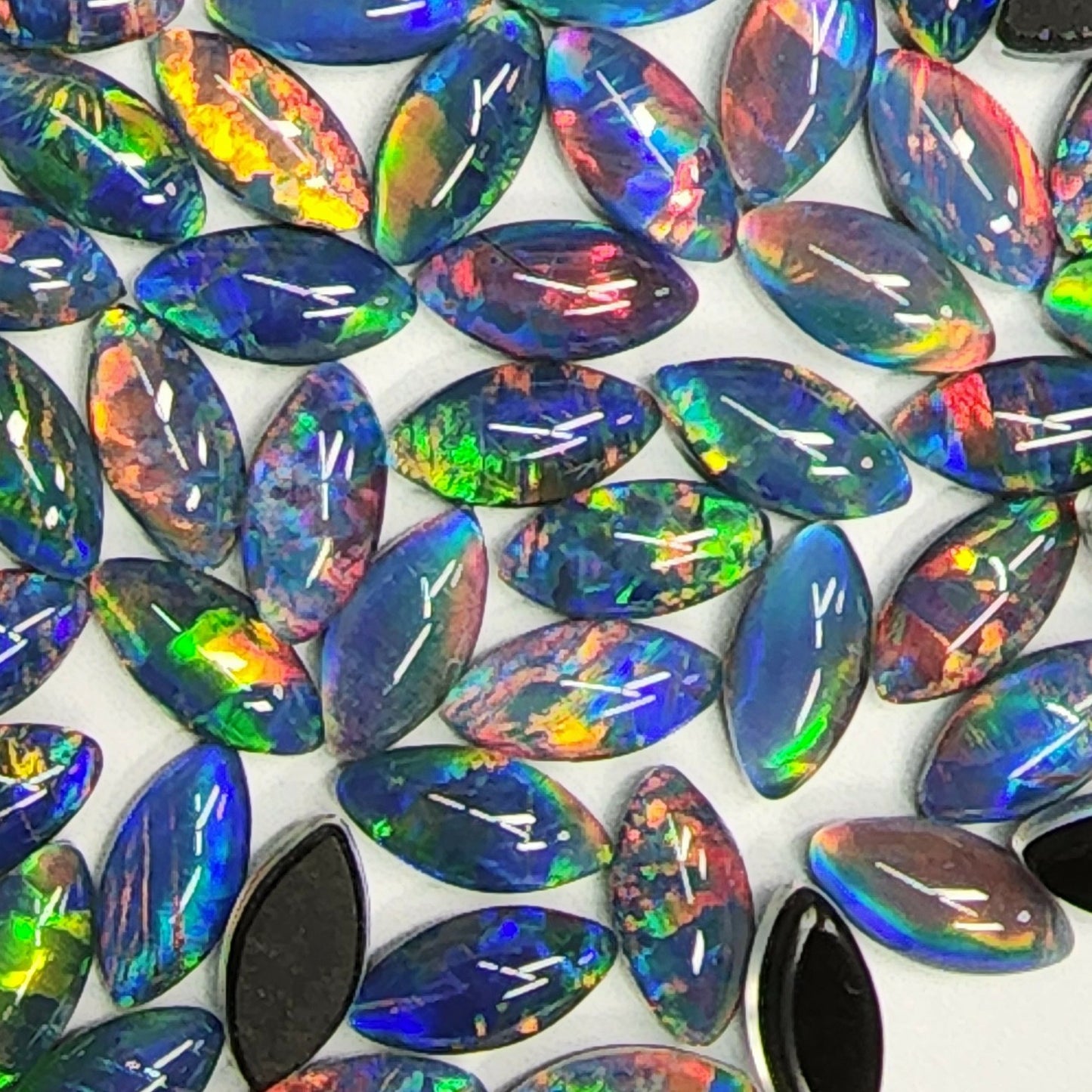13285.0 - 10x5 mm Marquise Navette cut Opal Triplets Made from Australian Opal of Superb Quality Contact us for matching pairs or colours