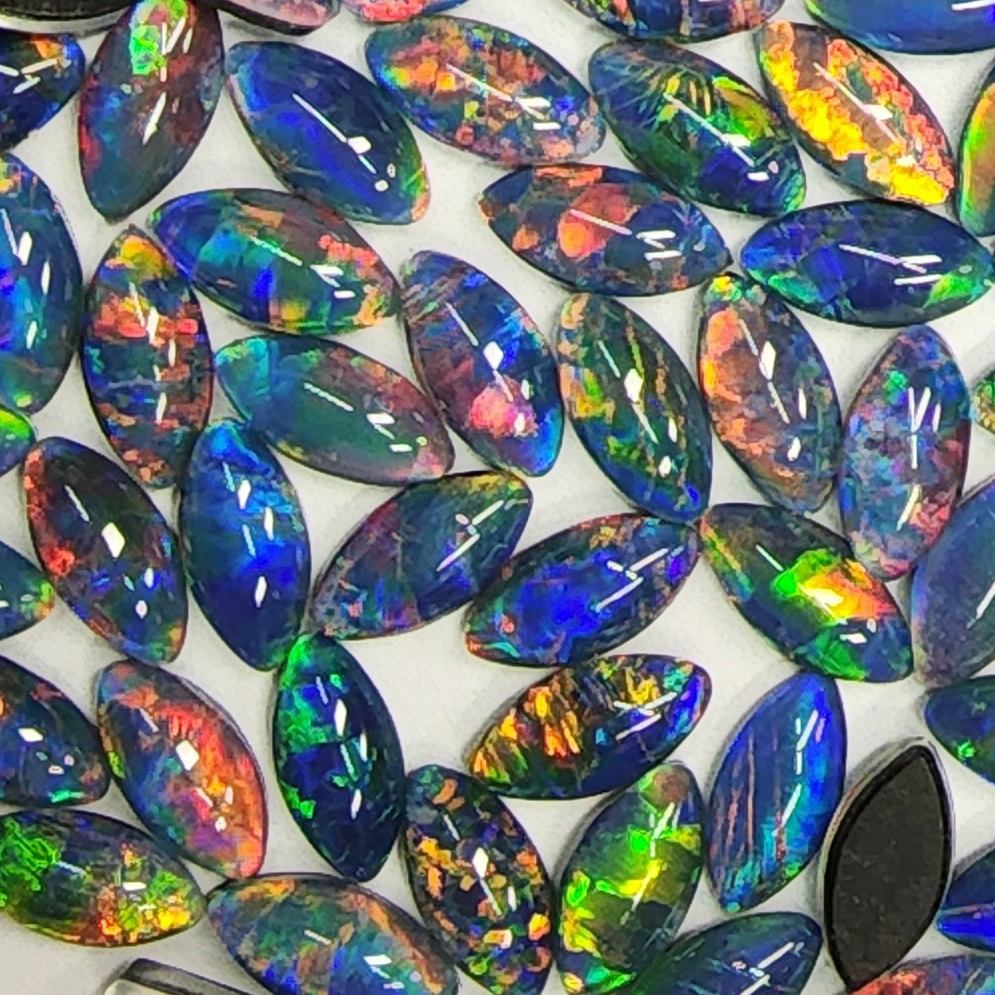 13285.0 - 10x5 mm Marquise Navette cut Opal Triplets Made from Australian Opal of Superb Quality Contact us for matching pairs or colours