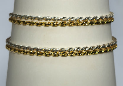 08783 - Very large twisted wire style Sterling Silver Earrings and Bangles 65 mm Internal diameter 7 gr EACH piece Also in S/S GOLD PLATED