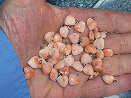 03129.0 - Carved Coral Hearts 10x10 mm to 11.5x11.5 mm Harvested from the Taiwan sea 1970s Average 3.6 carats