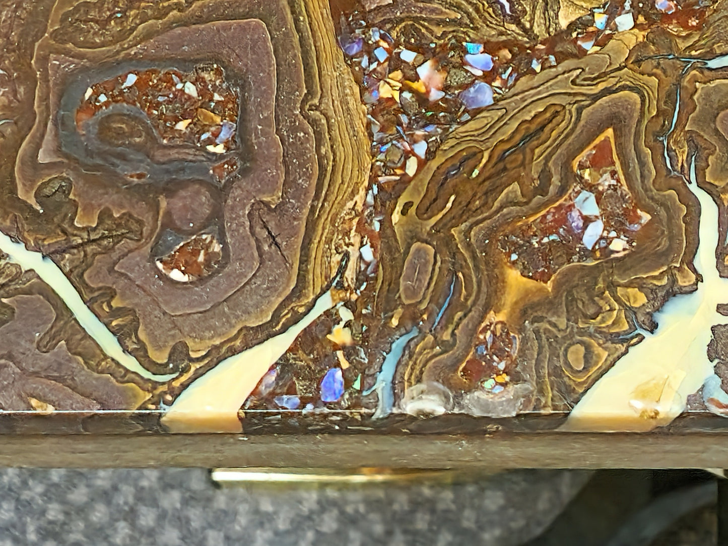 01000.1 Unique and Interesting Boulder Opal Coffee Table