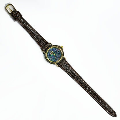 54447.0 - EAGLE opal watch with black case and gold coloured trim 25 mm x 7 mm