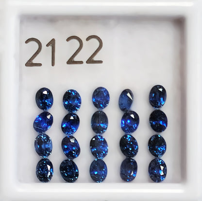 80106.0 - Australian Blue Sapphires 3.25 x 2.5 mm Oval Cut 20 Pieces 2.71 carats