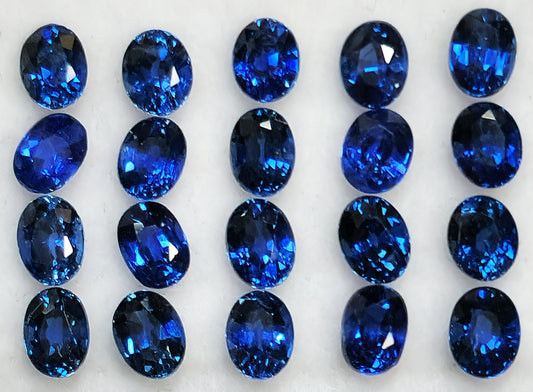 80106.0 - Australian Blue Sapphires 3.25 x 2.5 mm Oval Cut 20 Pieces 2.71 carats