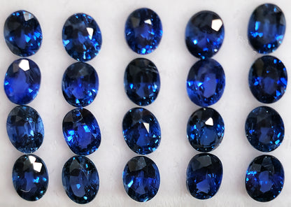 80106.0 - Australian Blue Sapphires 3.25 x 2.5 mm Oval Cut 20 Pieces 2.71 carats