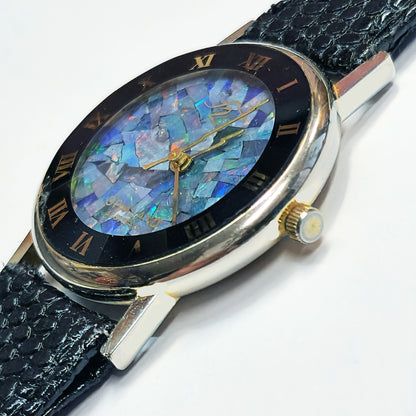 10809.0 - Gents "Eagle" Opal Watch with faceted pyramid glass