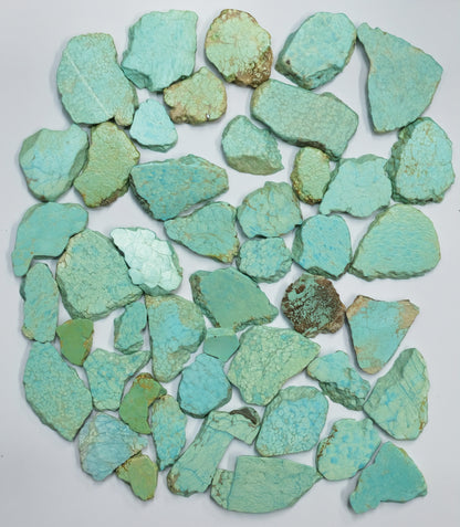 54490. Australian Turquoise; Very Rare, Sliced, Semi-Polished, 1 gram to 8 grams