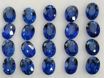 80106.0 - Australian Blue Sapphires 3.25 x 2.5 mm Oval Cut 20 Pieces 2.71 carats