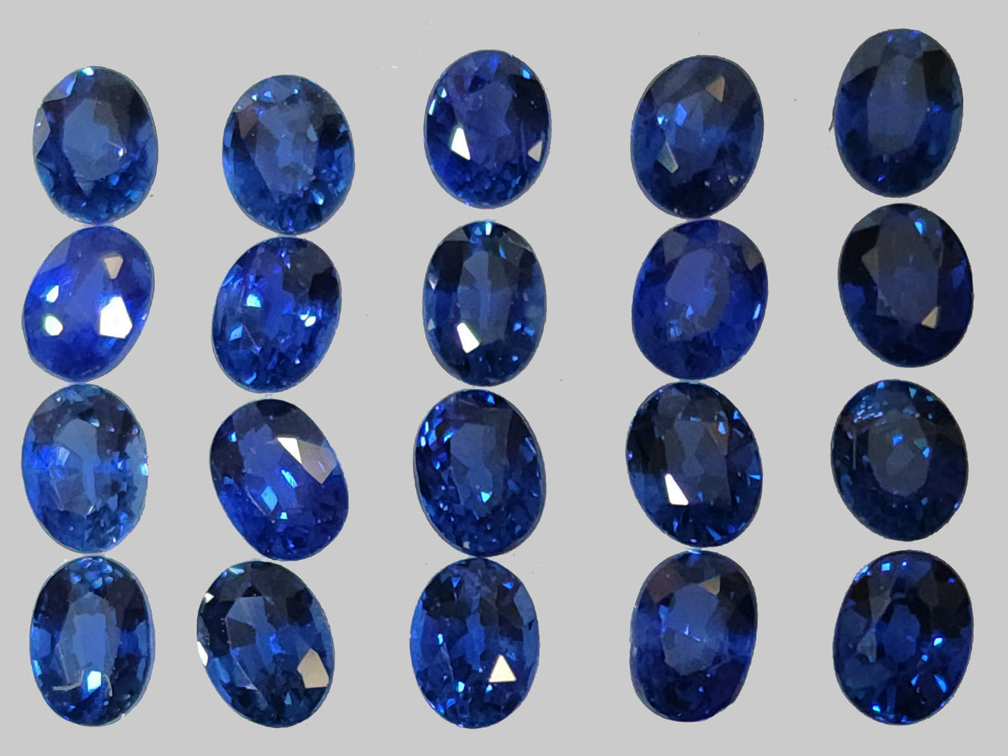80106.0 - Australian Blue Sapphires 3.25 x 2.5 mm Oval Cut 20 Pieces 2.71 carats