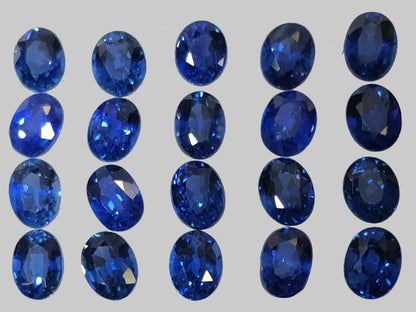 80106.0 - Australian Blue Sapphires 3.25 x 2.5 mm Oval Cut 20 Pieces 2.71 carats
